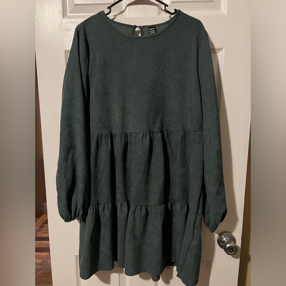 Dark Green Long Sleeve Dress